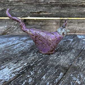 Bird Sculpture - Lavender Fields/Blue Skyline