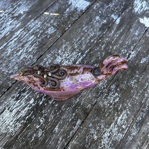 Bird Sculpture - Lavender Fields/Blue Skyline/Oxide Wash