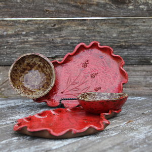 Personal snacking tray - Hot Lava