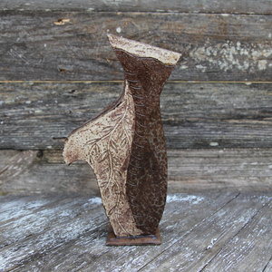 Bird Vase - Cocoa Creme/Blue Skyline