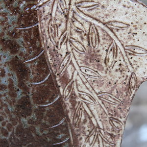 Bird Vase - Cocoa Creme/Blue Skyline