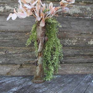 Tall Slender Vase - Cocoa Creme/Ocean Dreams