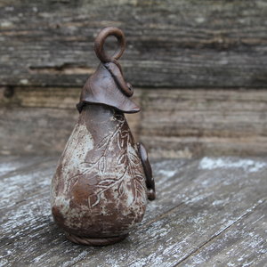 Mini Bird House - Cocoa Creme with oxide wash