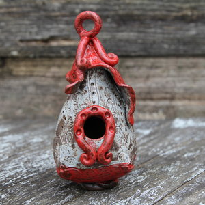 Mini Bird House - Blue skyline/Hot Lava