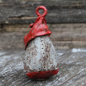 Mini Bird House - Blue skyline/Hot Lava