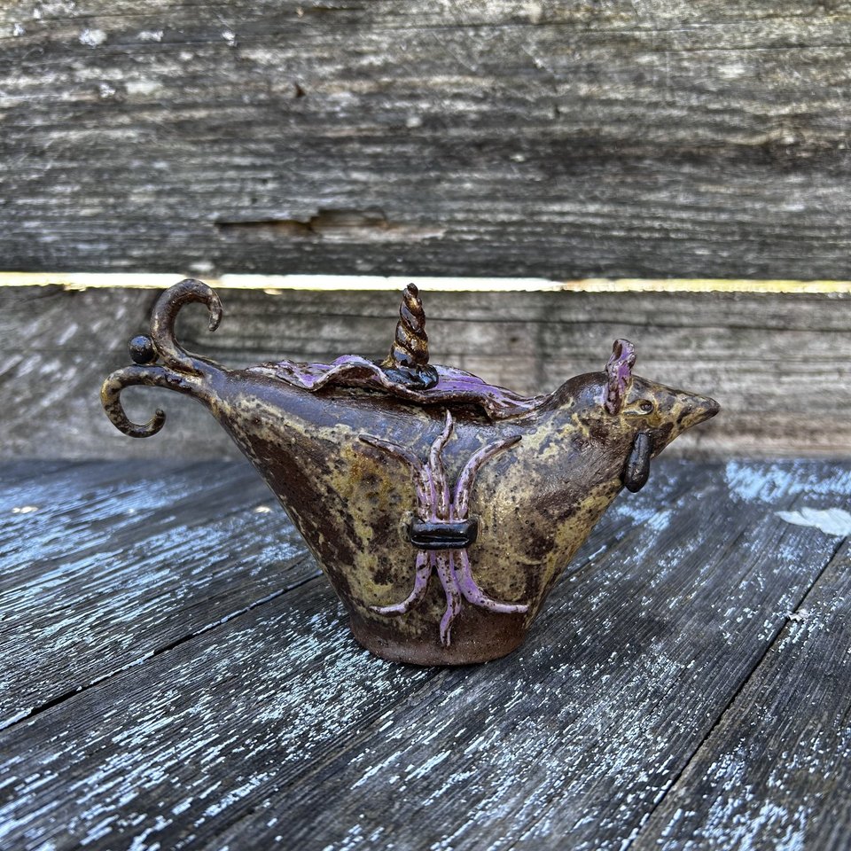 Bird Sculpture - Faded Sunflower/Lavender Fields