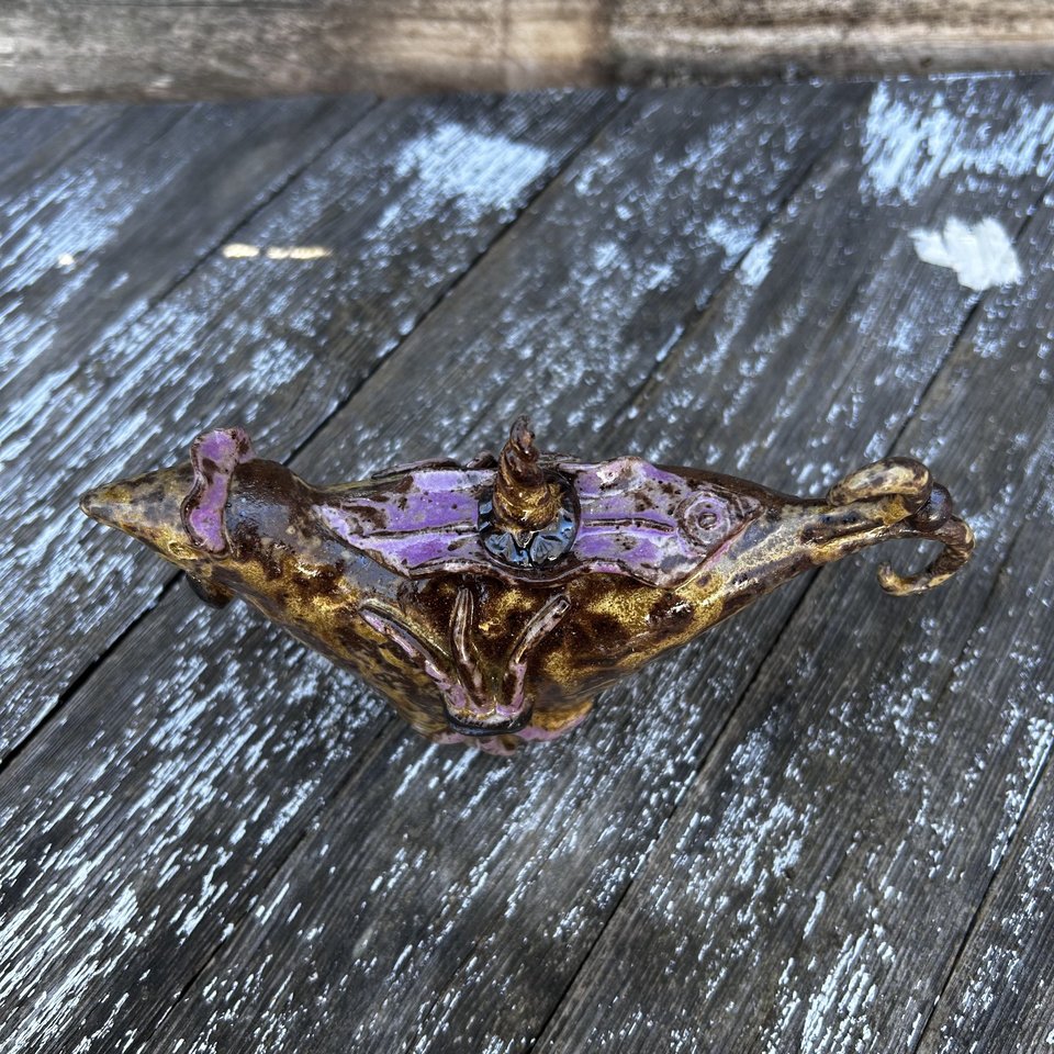 Bird Sculpture - Faded Sunflower/Lavender Fields