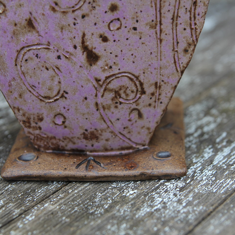 Bird Vase - Lavendar Fields