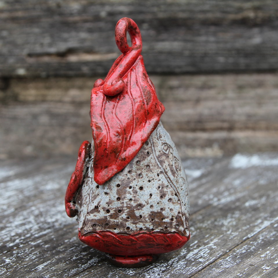 Mini Bird House - Blue skyline/Hot Lava