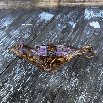 Bird Sculpture - Faded Sunflower/Lavender Fields