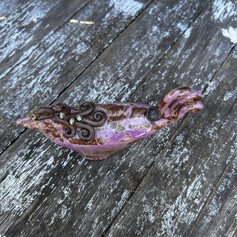 Bird Sculpture - Lavender Fields/Blue Skyline/Oxide Wash