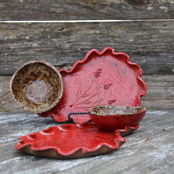 Personal snacking tray - Hot Lava