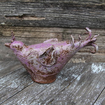 Bird Sculpture - Lavendar Fields