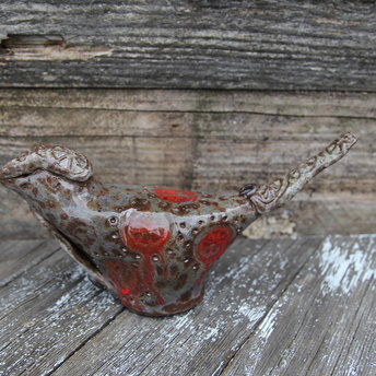 Bird Sculpture - Mulberry Haze