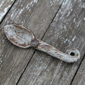  Handmade Stoneware Spoon - Functional Art - Blue Skyline